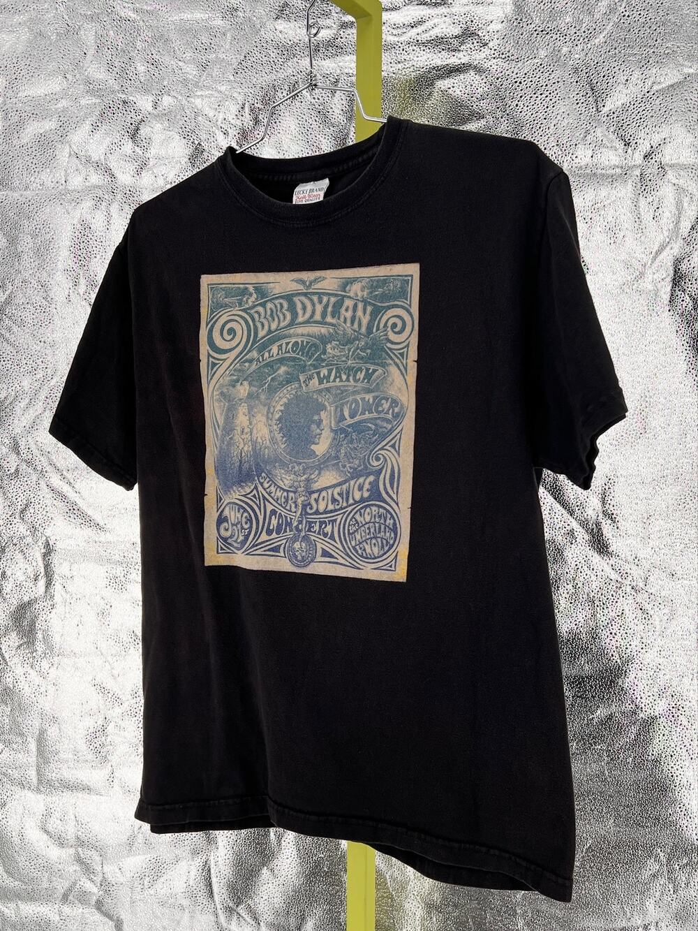 90s Bob Dylan Lucky Brand Tshirt 1990s Vintage USA Made Concert Poster Graphic